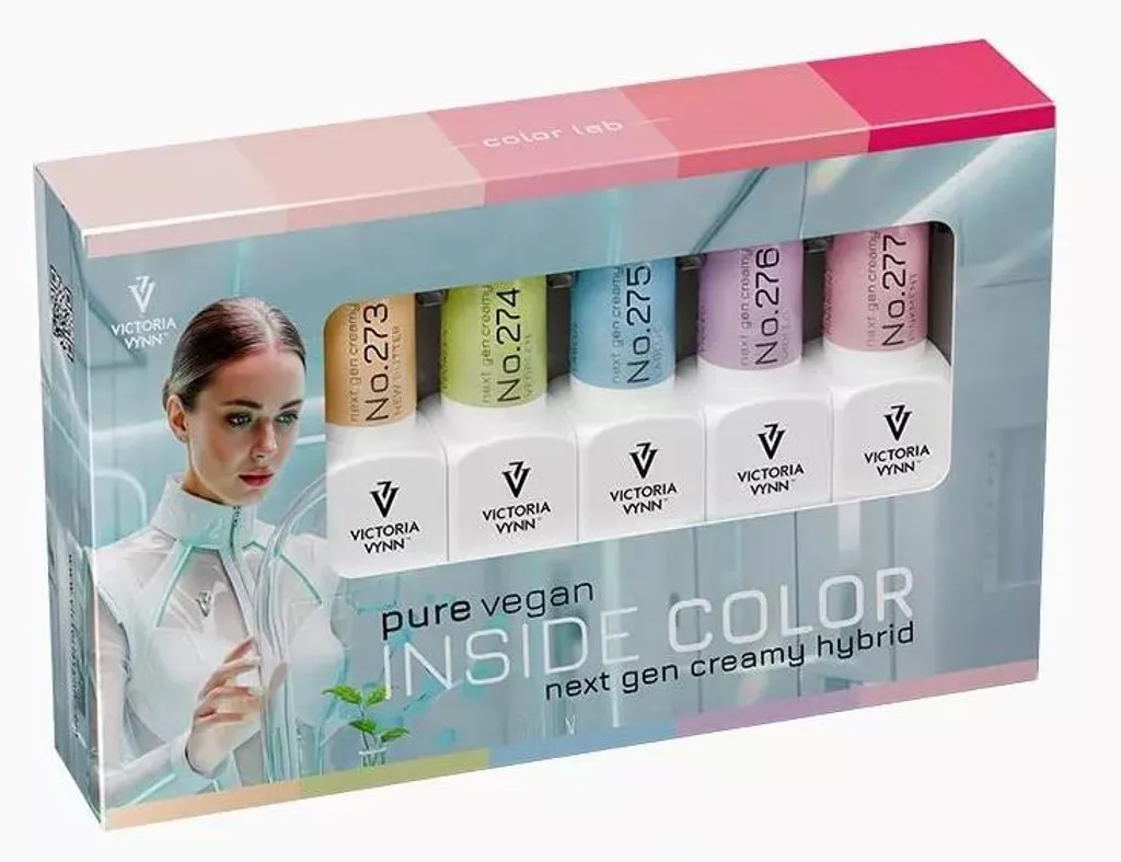 Victoria Vynn Lot de 5 Vernis Hybrides Pastel Véganes de 8 g pour Ongles