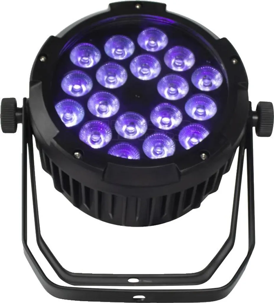 Projecteur de scène LED 18x18W RGBWA+UV DMX étanche IP65 pour extérieur