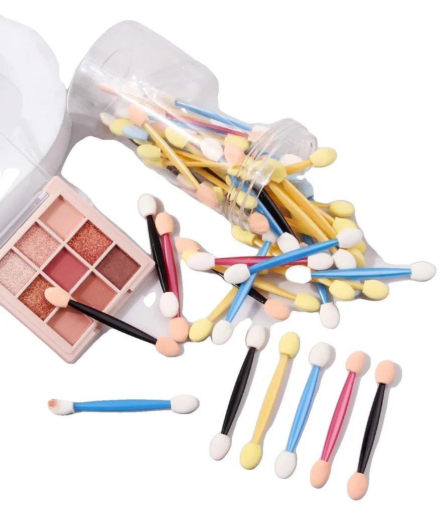 Pinceaux fard à paupières hygiéniques 50 applicateurs anti-mélange