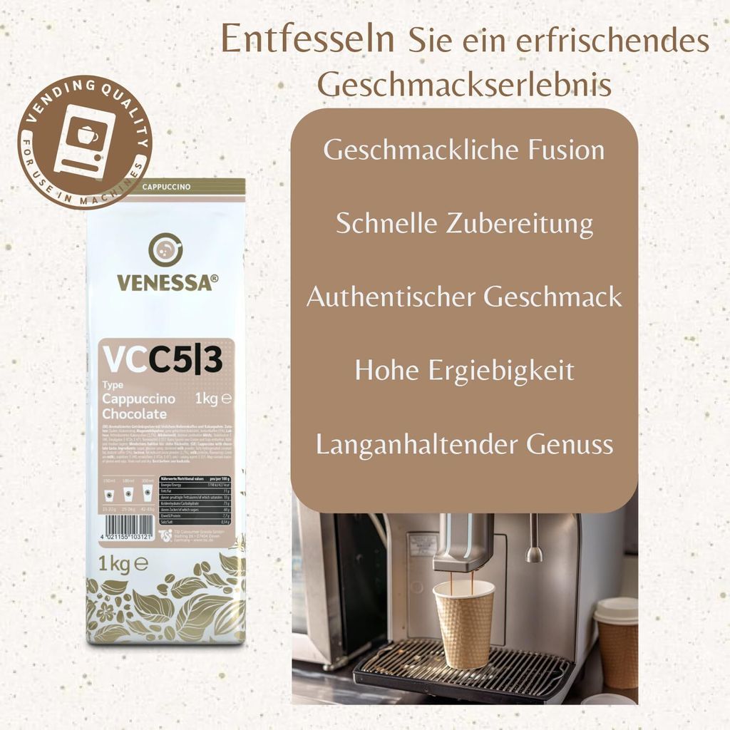 VENESSA Cappuccino Chocolate VC5/3 Aromatisiertes Produktbild 4