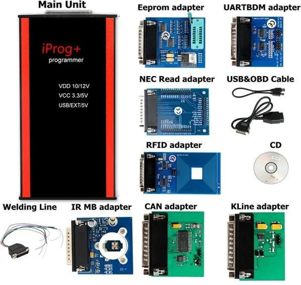 Outil programmation clé IMMO avec 7 adaptateurs et correction compteur - 2
