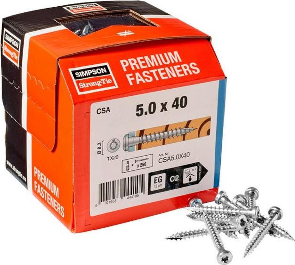 Vis pour équerres et connecteurs- CSA5.0X40 - SIMPSON Image du produit 