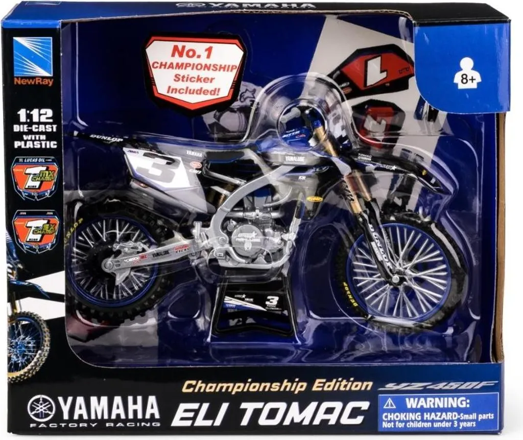 Yamaha YZ450F Star Racing Eli Tomac 2022 Échelle 1:12 réplique moto