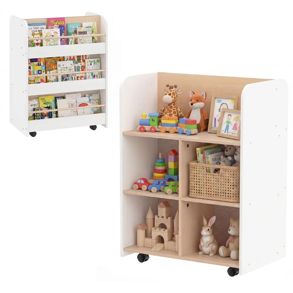 Bibliothèque mobile pour créer un coin lecture enfant ludique et net