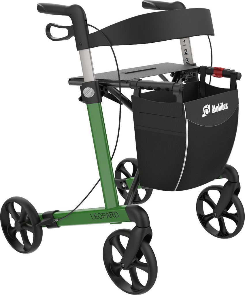 Rollator Mobilex Leopard mit Softrädern Grün