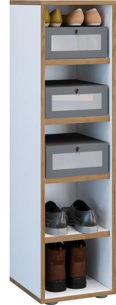 Scarpiera Salvaspazio Salia Bianco 110cm | Mobile Scarpe Ingresso