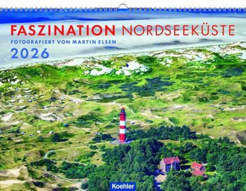 Calendrier Annuel 2026 Mer du Nord pour Décoration Bureau et Maison
