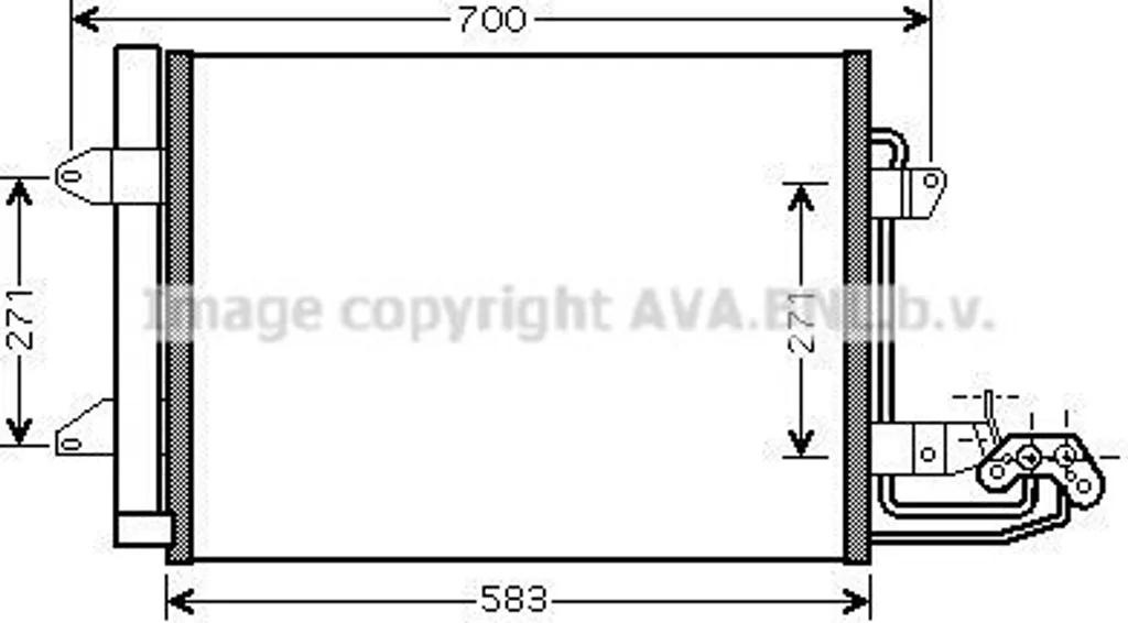 Condenseur de clim PRASCO en aluminium pour Volkswagen Caddy III