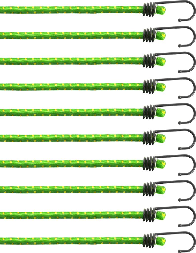 com-four 10-teiliges Set Gummispanner - Gepäckspanner - Expander mit Haken - Spanngummi zur Ladungssicherung - Spanngurt