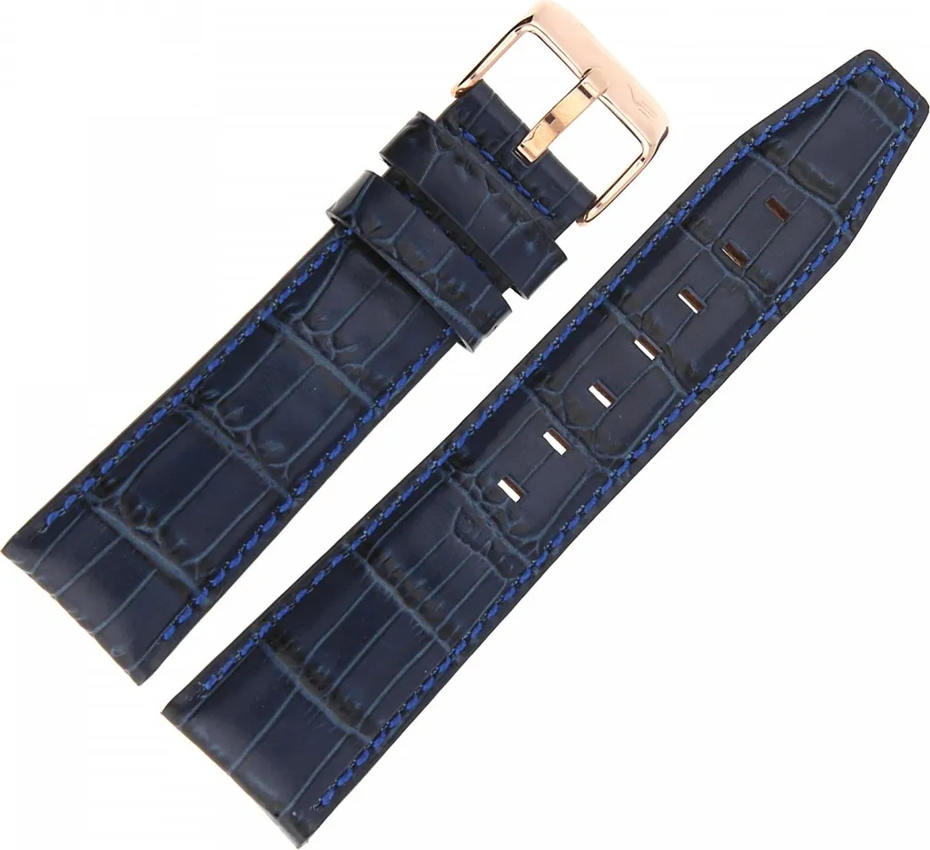 Ceinture Gaz-14 B596 en Cuir Bleu Croco : Finissez-en avec le Style Fade