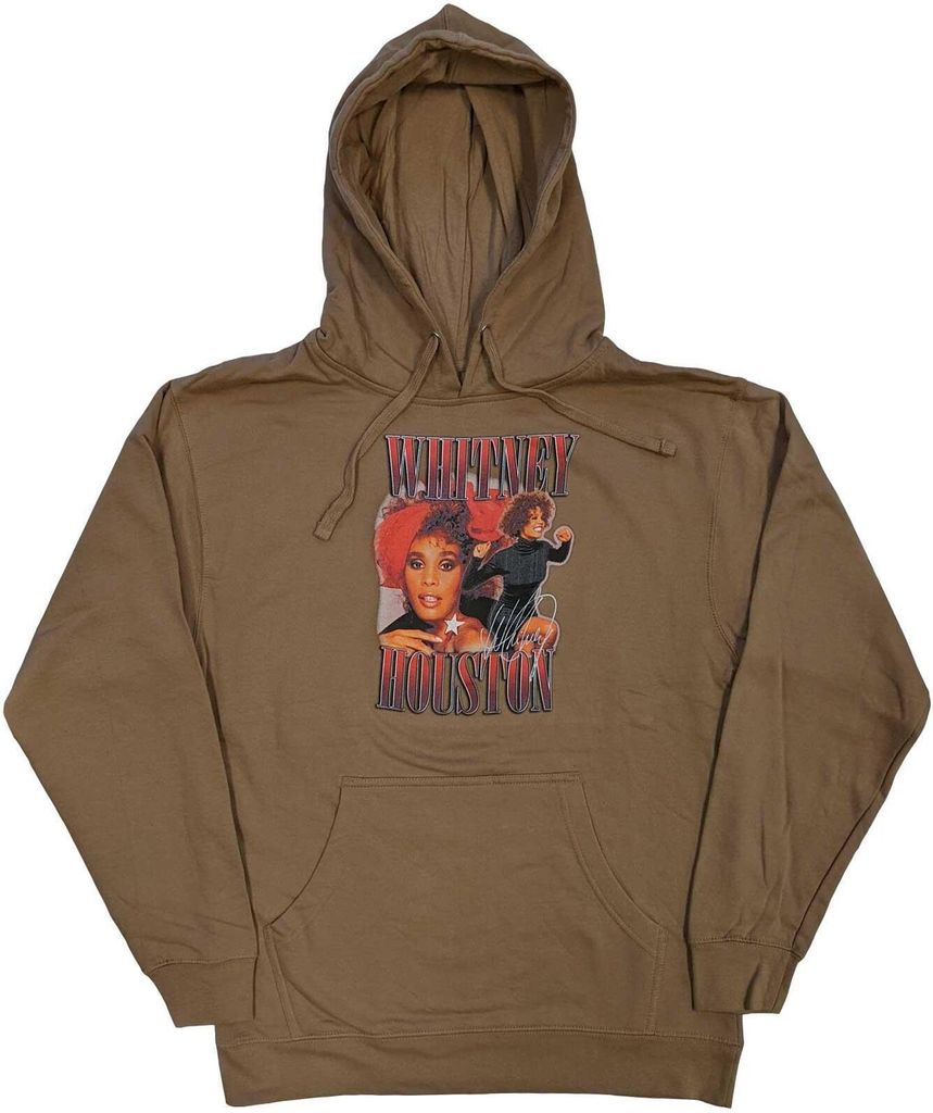 Whitney Houston - "90s Homage" Hoodie zum Überziehen für Herren/Damen Uni RO4301 (S) (Sand)