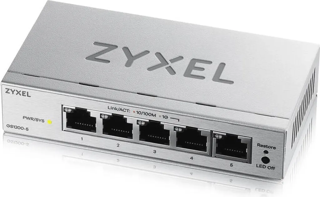 Zyxel GS1200 Switch Silencieux avec Gestion Web et Ports Gigabit Rapides