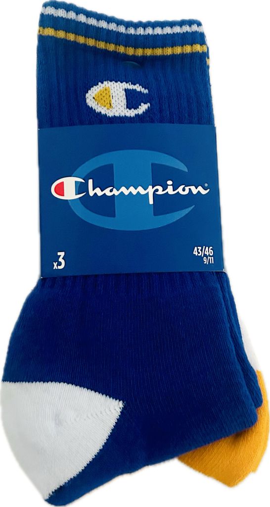 Champion Crew Sportsocken Socken Strümpfe 6 Paar weiß blau Produktbild 