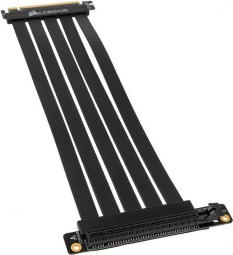 Rallonge PCIe x16 Corsair pour GPU Vertical, Câble Blindé Haute Qualité