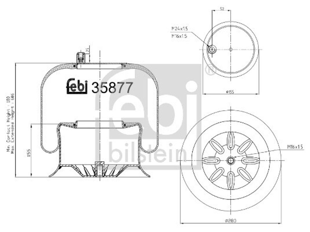 FEBI BILSTEIN 35877 Federbalg, Luftfederung