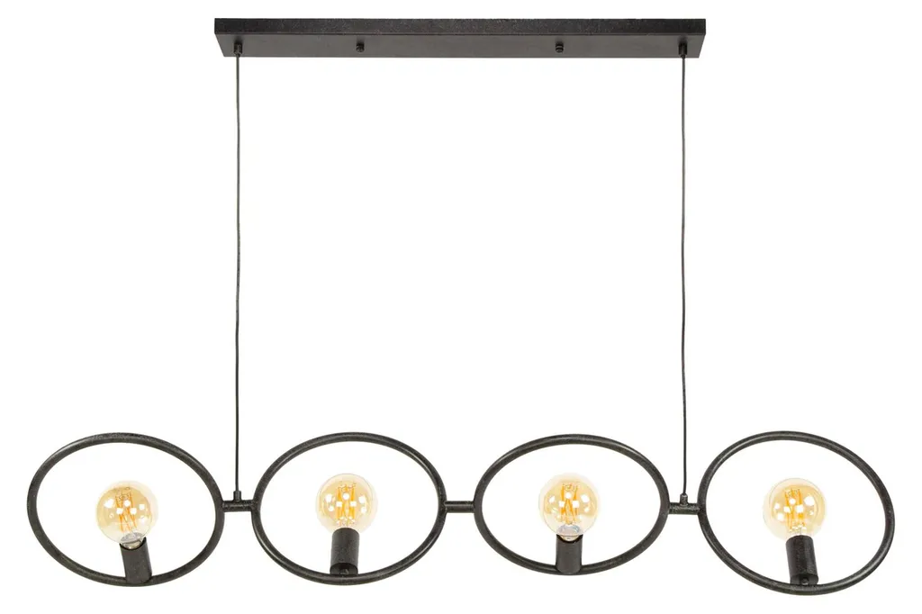 Plafonnier FURNLUX Schleife Noir 130 cm - Lustre LED Design Moderne