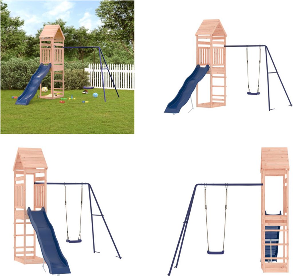 vidaXL Spielturm Massivholz Douglasie - Spielplatz - Spielplätze - Garten Spielplatz - Outdoor Spielplatz