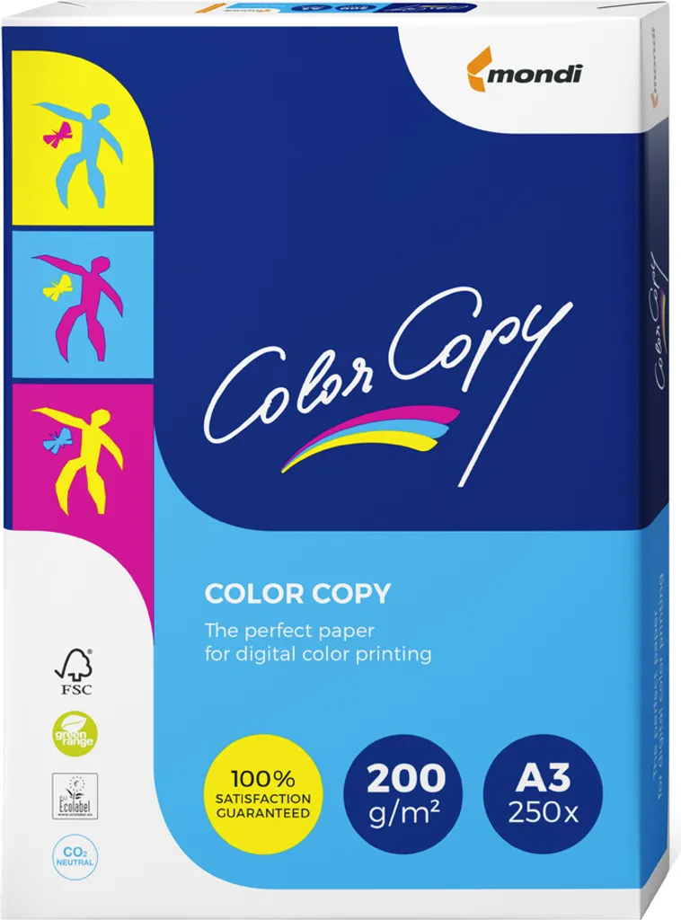 Risma A3 Color Copy 200g 250 Fogli Bianca | Ideale Scuola e Lavoro