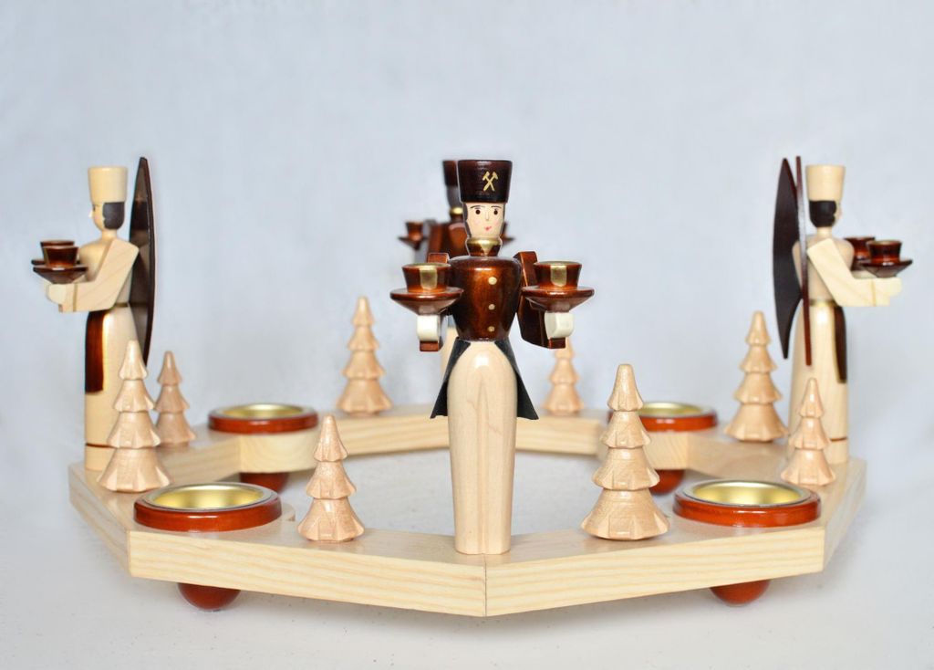 Weihnachtsdeko Tischkranz mit Teelichter und Engel & Bergmann BxH 50x50xcm NEU