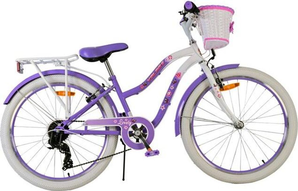 Volare Lovely Kinderfahrrad - Mädchen - 24 Zoll - Lila - 7 Produktbild 