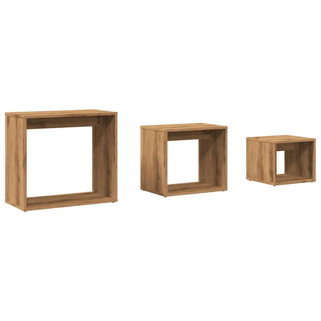 Set 3 Tavoli in Legno di Quercia - Lavorazione Artigianale Unica