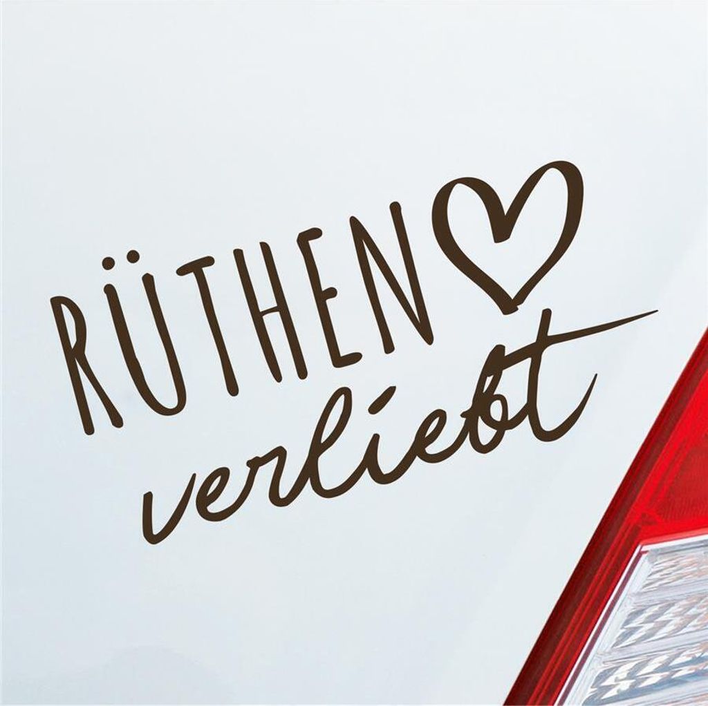 Auto Aufkleber Rüthen verliebt Herz Stadt Heimat Liebe Car Produktbild 