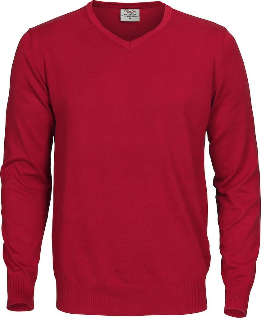 Printer Forehand knitted v-neck