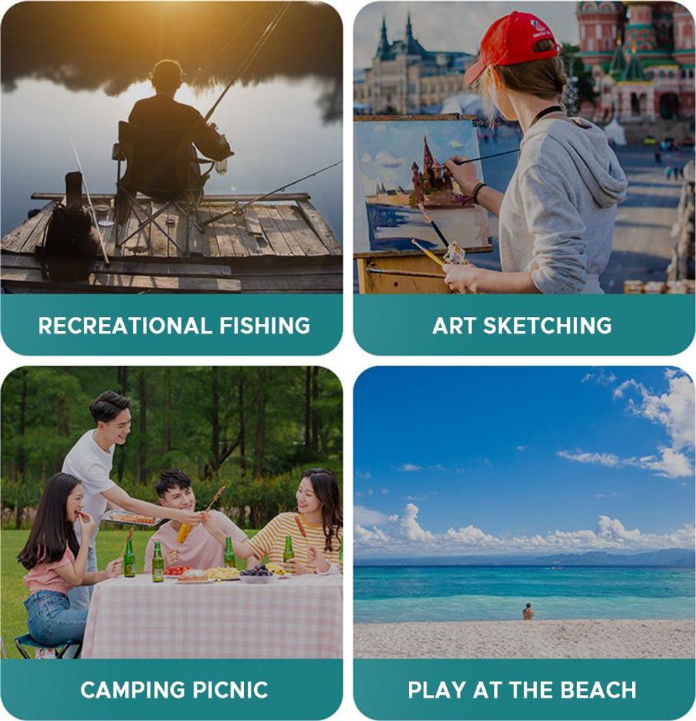 Klappstuhl, faltbar, tragbar, Camping, Outdoor, Strand, Rasen, mit Sonnenschirm, Eisbeutel für zwei Personen