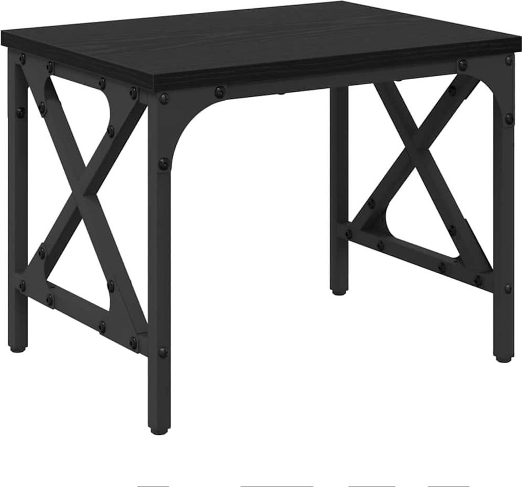 vidaXL Druckerständer Verstellbar Schwarz Eichen-Optik 40 x 30 x 31 cm