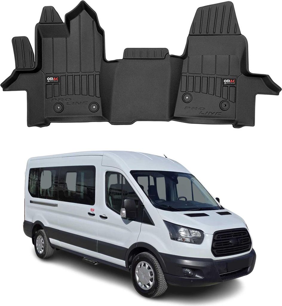 OMAC Gummi Fußmatten für Ford Transit 2015-2025 Premium TPE Automatten 1tlg