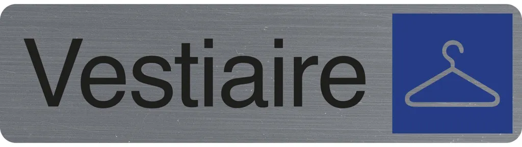 Plaque Vestiaire FR Exacompta 67166E Autocollante Finition Professionnelle
