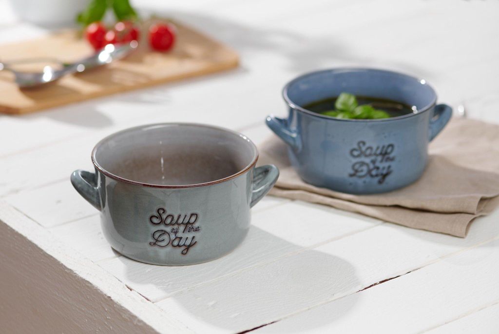 Suppenschale 570ml 6er Set Tasty grau