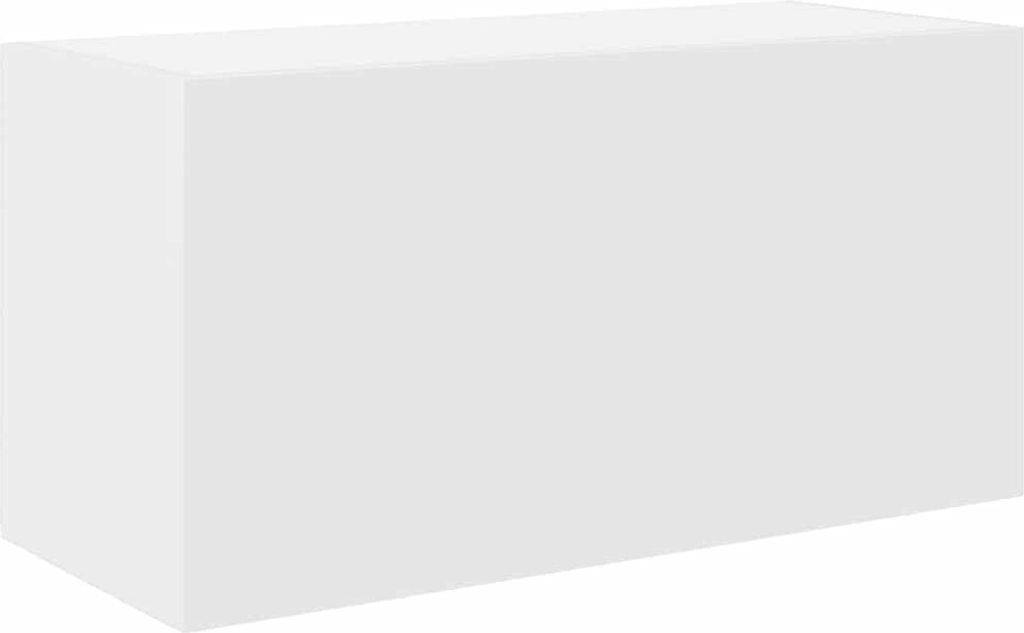 A white rectangular cabinet shown from a three-quarter angle.