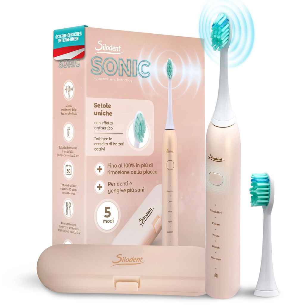 Spazzolino sonico Silodent Champagne | Spazzolino elettrico Immagine del prodotto 
