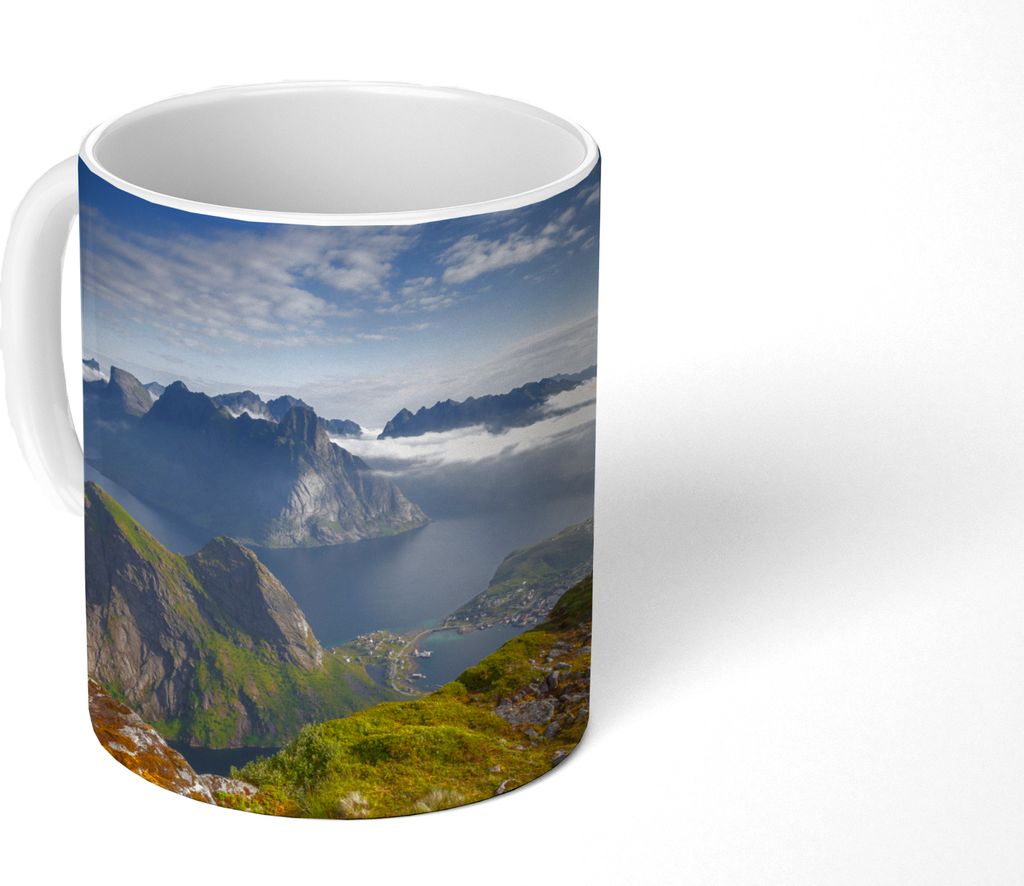 MuchoWow Tasse Kaffeetasse Kaffeebecher 350 ml Sonnenaufgang in Norwegen Teetasse - Fototasse - Becher - Keramikbecher - Teebecher - Kaffeetasse ...