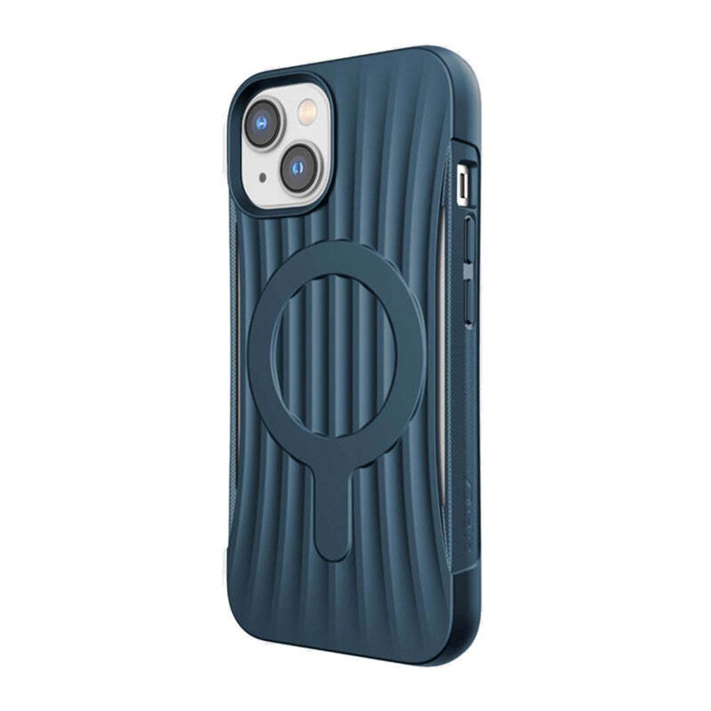Raptic X-Doria Clutch Built Case iPhone 14 Fall mit MagSafe zurück Abdeckung blau