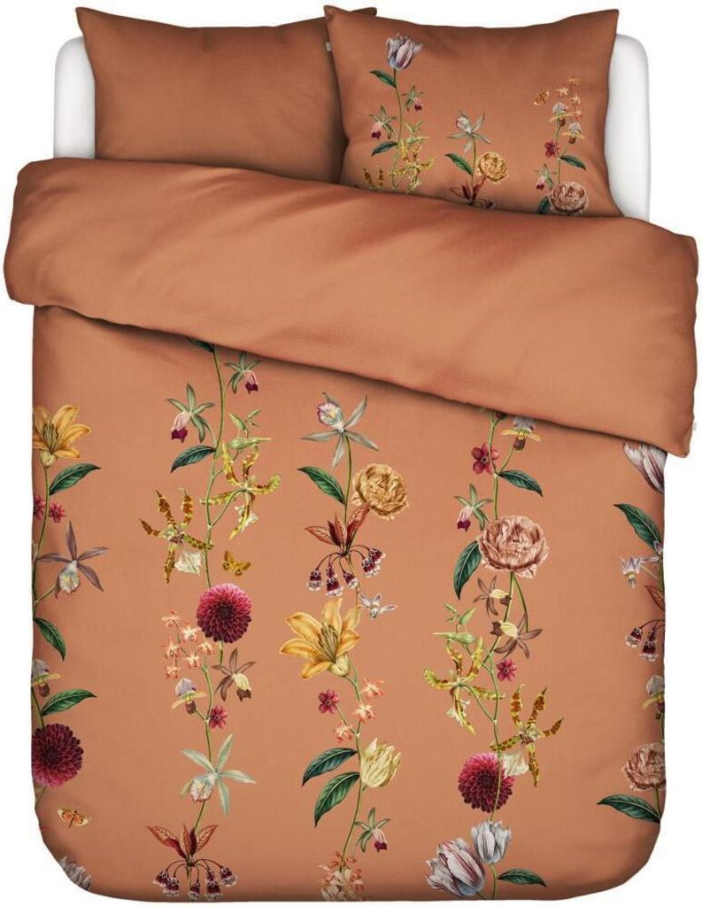 Essenza Satin-Bettwäsche-Garnitur Feda Farbe Bright terra Größe 155x220+80x80