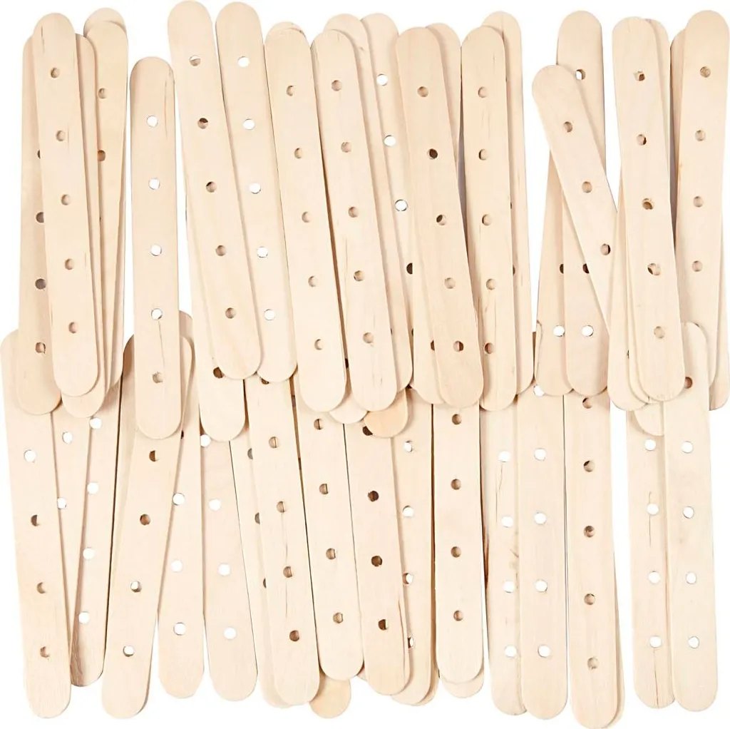 Bâtons de construction en bois Creativ Company, 50 pièces naturelles