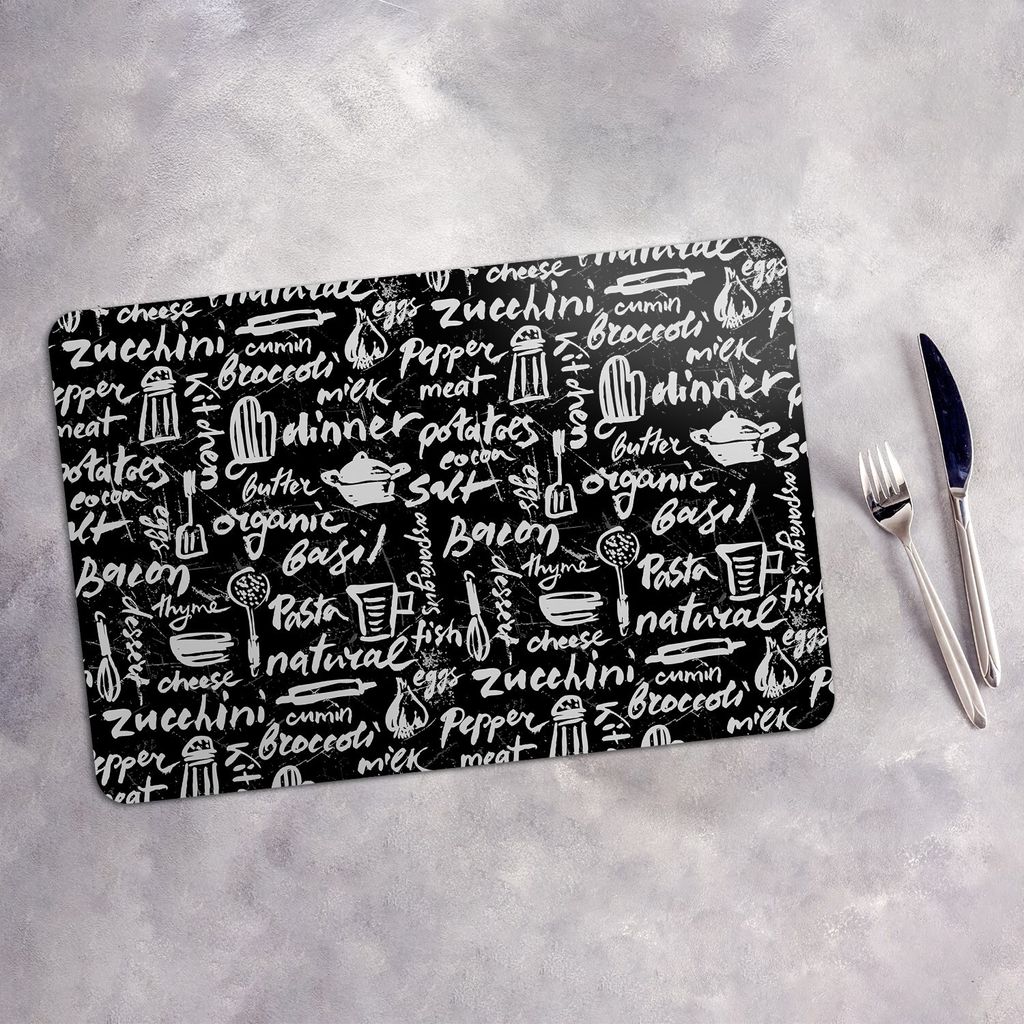 Tischset 6x45x30 cm Platzset Tischmatte Platzmatte Untersetzer - gezeichnetes Muster Küche