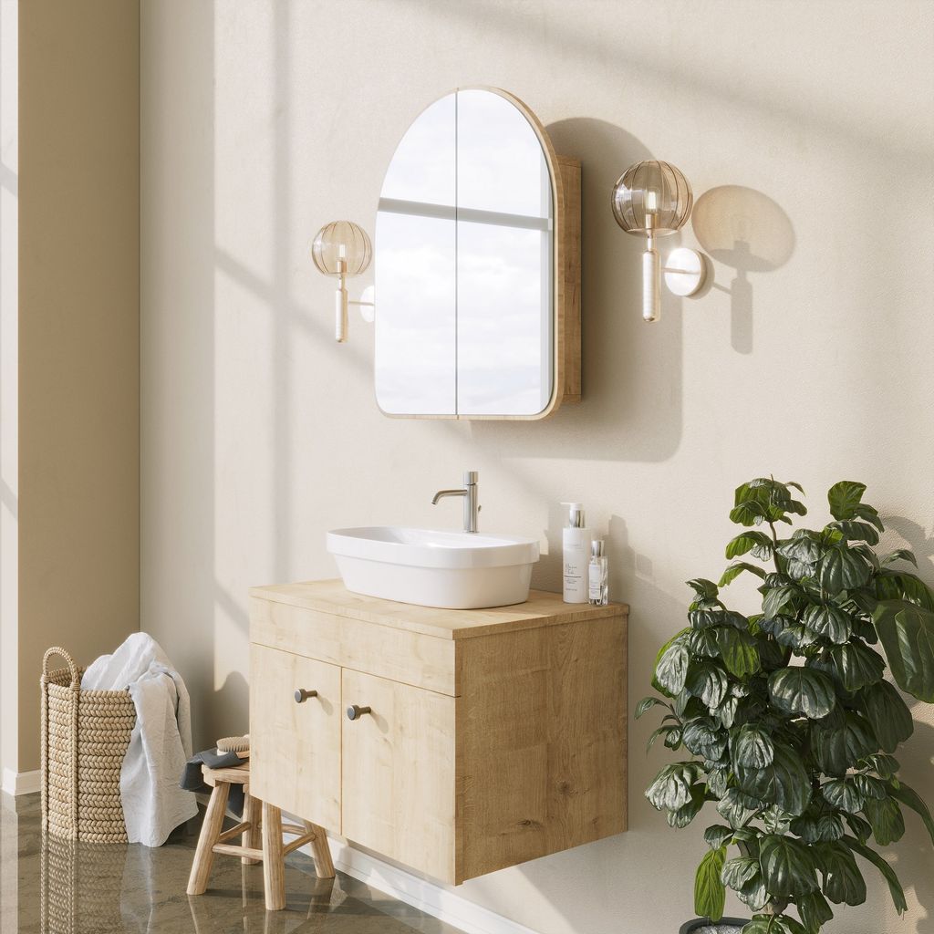 Skye Decor, Hope Cabinet - Beige, Badezimmerschrank, Beige, Produktbild 7