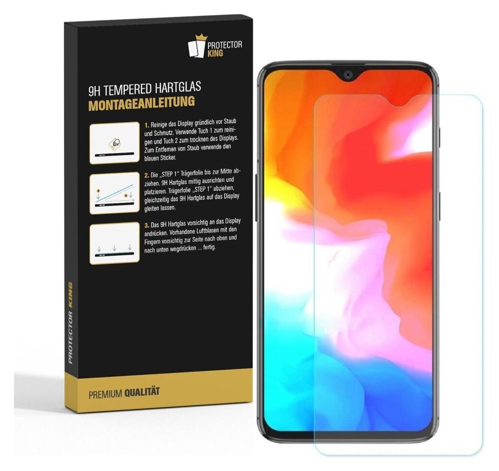 1x 9H Hartglas für OnePlus 6T Panzerfolie Displayschutz Schutzglas KLAR Schutzfolie Panzerglas
