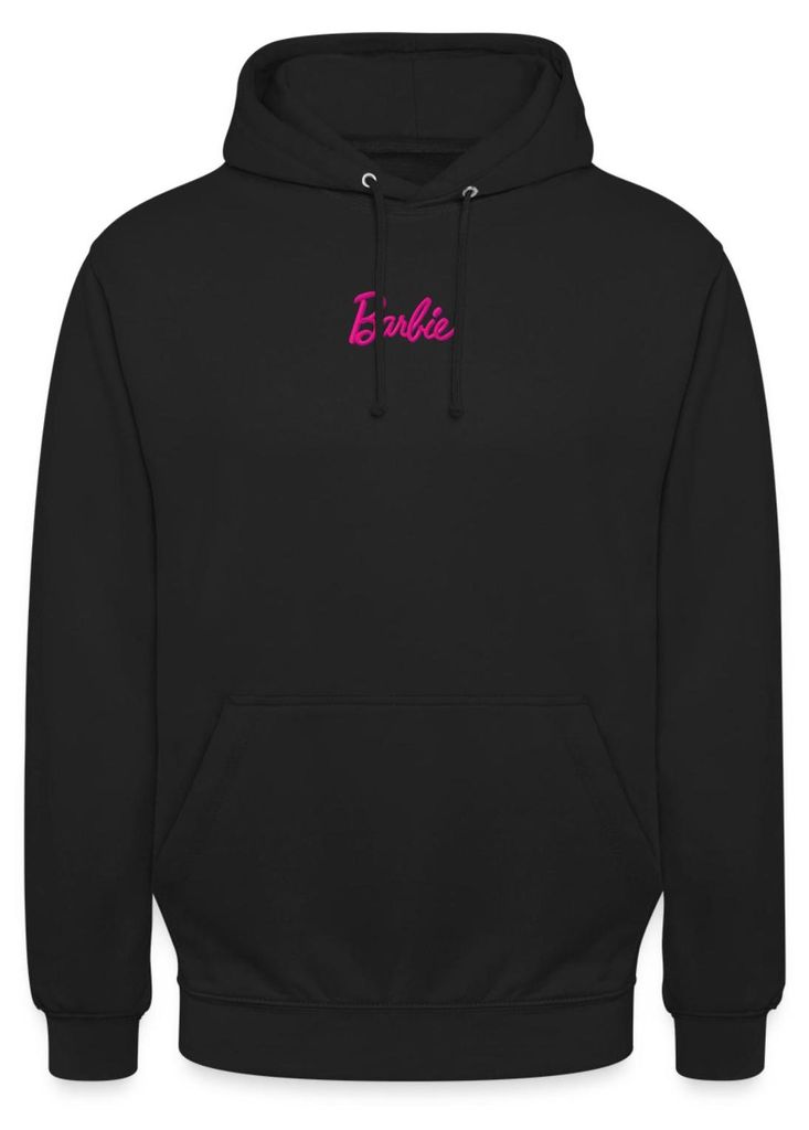 Spreadshirt Barbie Logo Stick Geschenkidee Uni Hoodie, XXL, Schwarz
