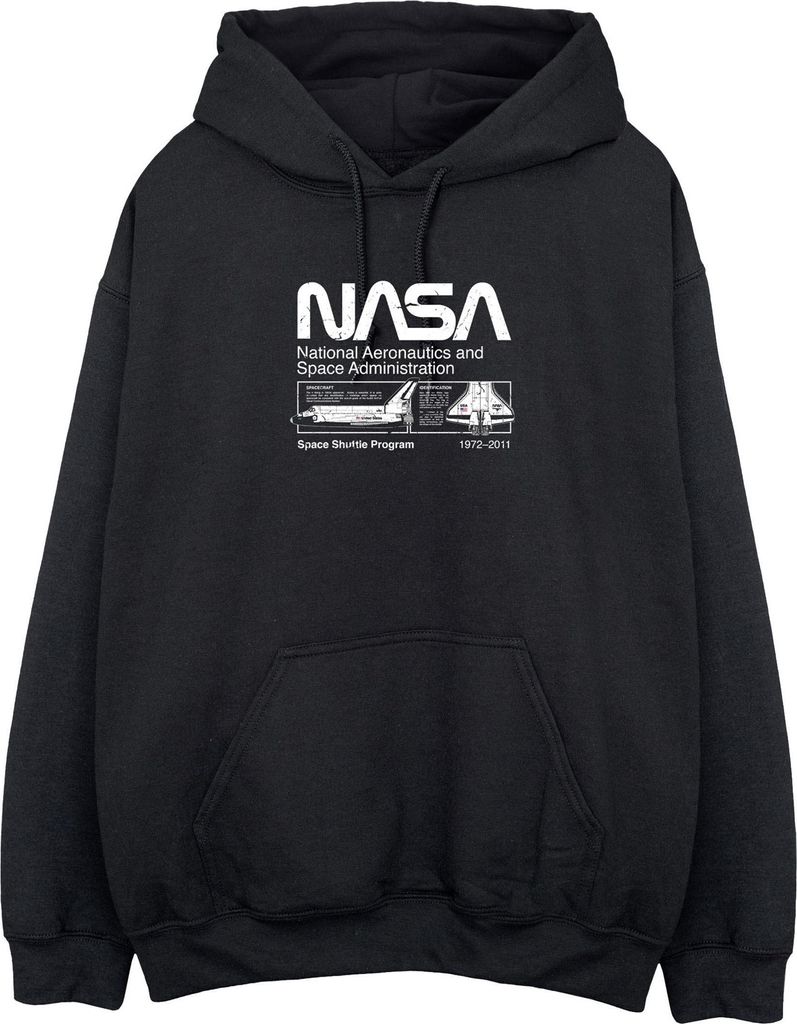 NASA - Pánská mikina s kapucí BI2189 (3XL) (černá) Obrázek produktu 