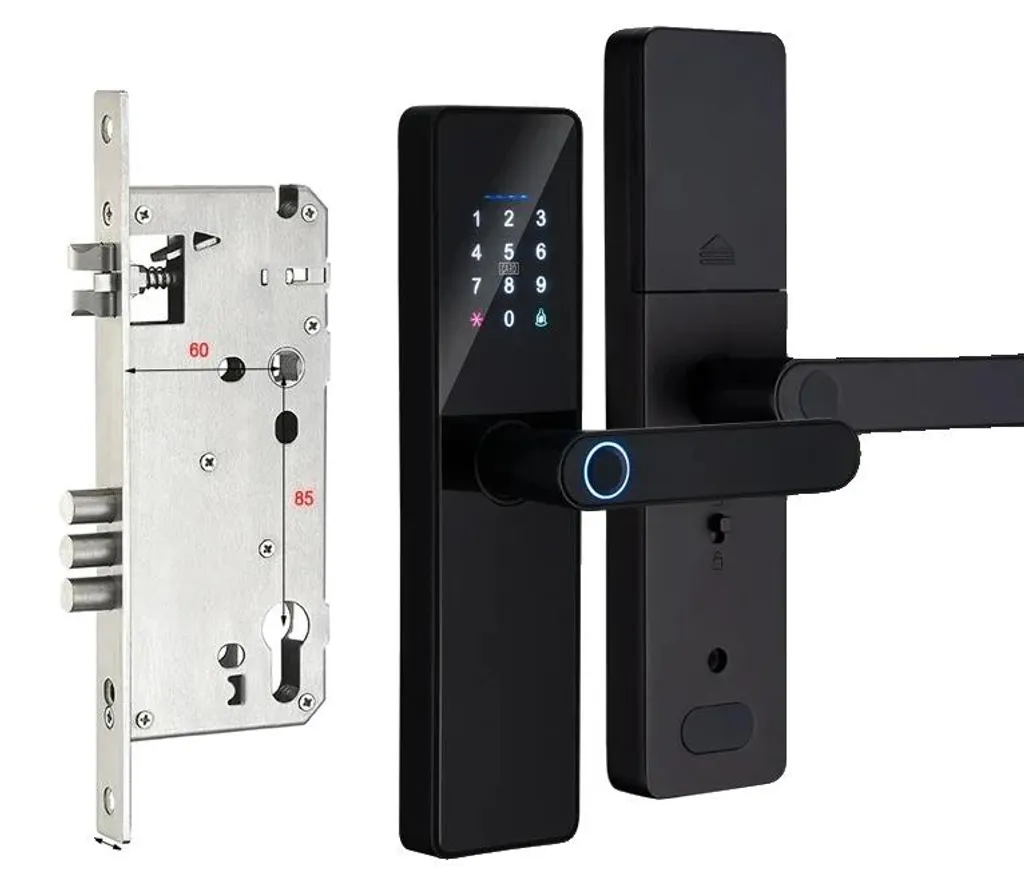 Verrou connecté Wi-Fi Tuya avec lecteur d'empreinte digitale 6085