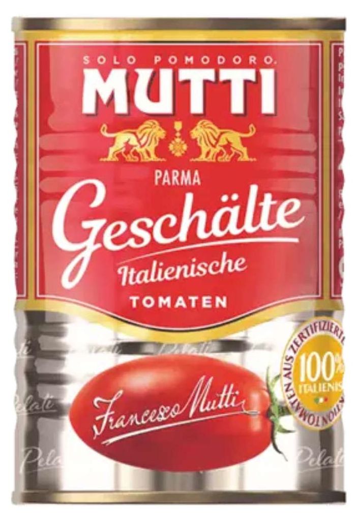 Celá loupaná rajčata Mutti Pomodoro ve vlastní rajčatové Obrázek produktu 