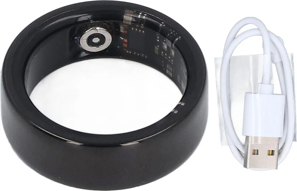 Bague Connectée Smart Ring Washington Noire Taille 12 Suivi du Sommeil