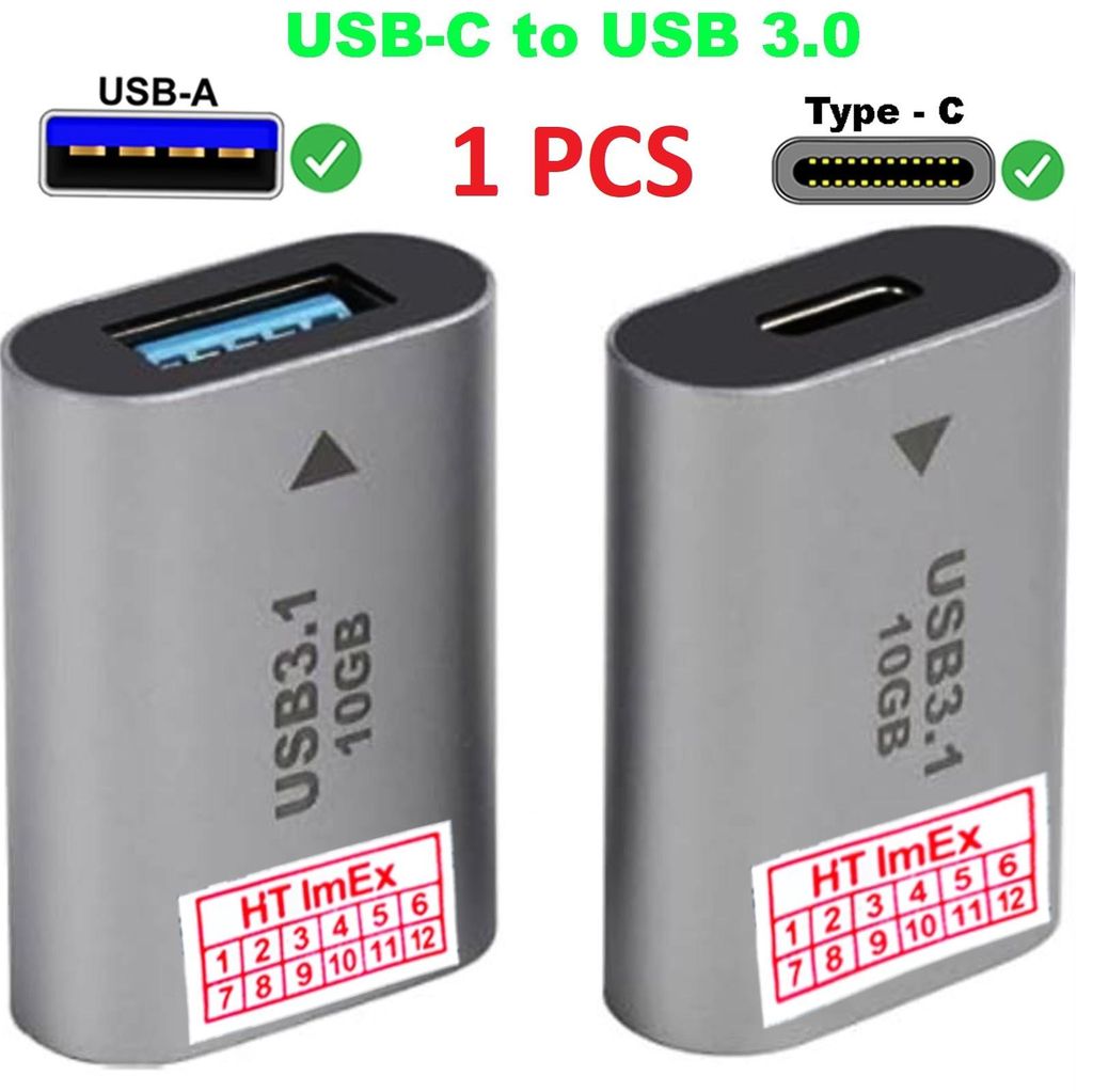 USB-C Female to USB 3.0 A Female Adapter Compact Design Produktbild 