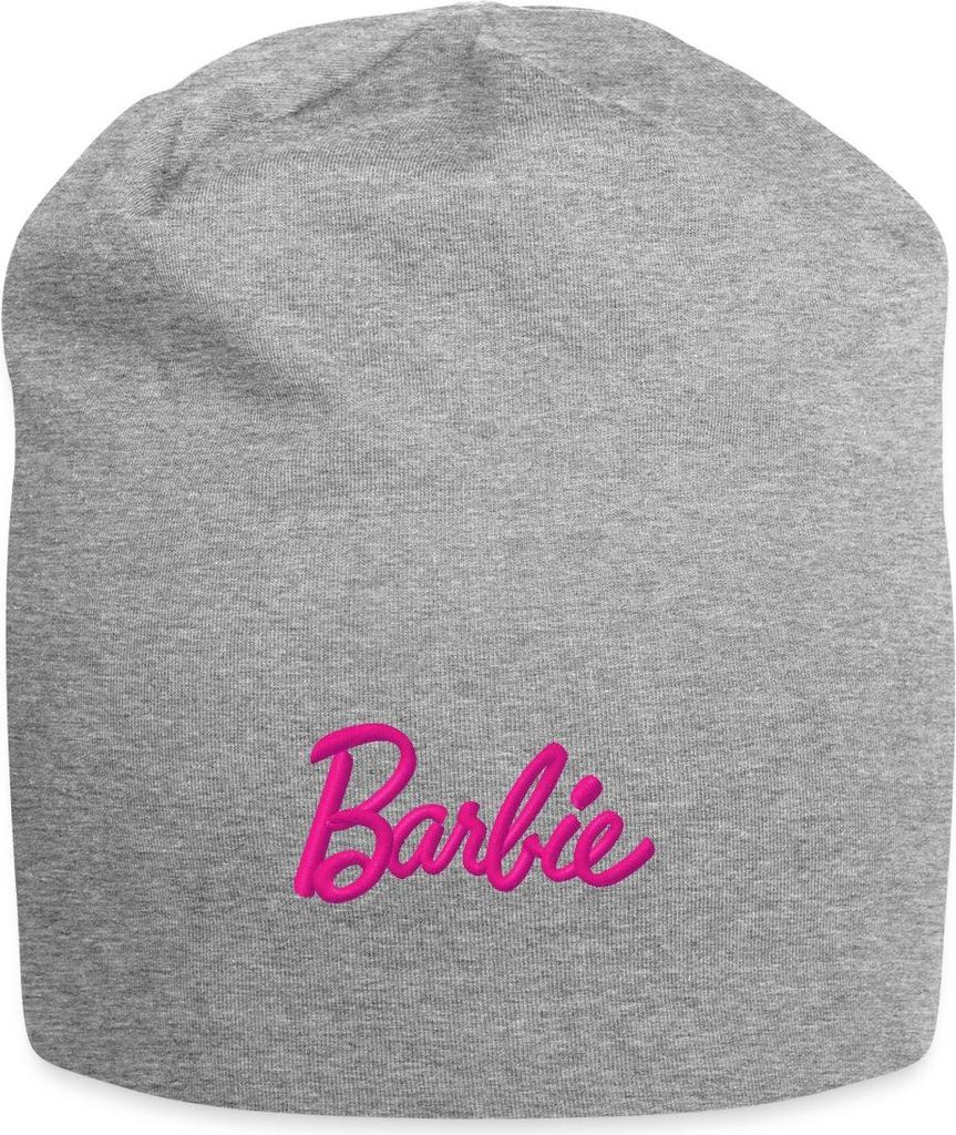 Spreadshirt Barbie Logo Stick Geschenkidee Jersey-Beanie, One size, Grau meliert