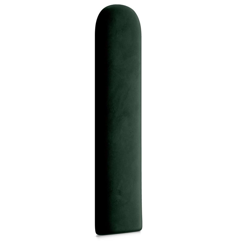 Muralo Polsterpaneel ovales WANDPOLSTER Wandkissen Bettkopfteil Wandpaneel Flaschengrün 20 cm x 100 cm