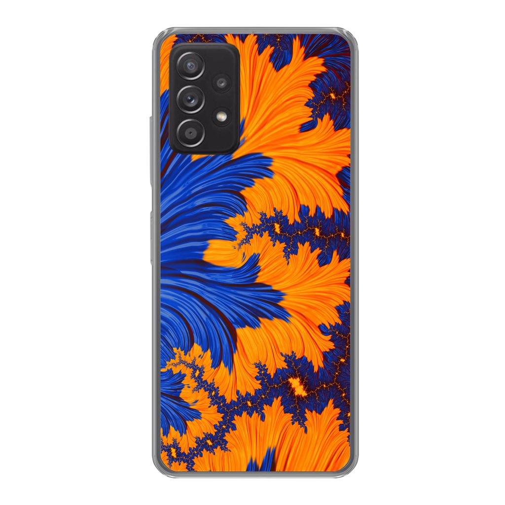 MuchoWow Handyhülle Schutzhülle Hülle für Samsung Galaxy A53 5G Blätter - Kunst - Psychedelisch Silikon Softcase Handy Hülle - Schutzabdeckung